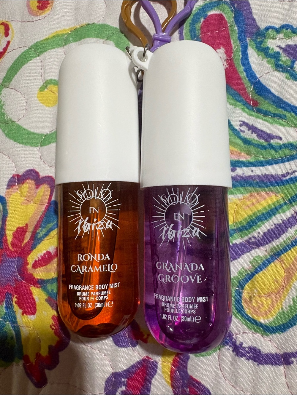 Ronda Caramelo & Granada Groove Fragrance Body Mists - Orange & Purple